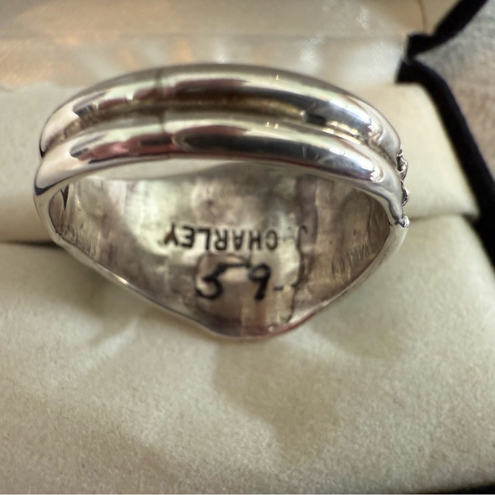 Turquoise Silver Women's Ring. Size 12. - Picture 2 of 4